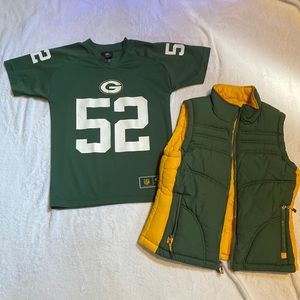 SMALL Green Bay Packers, Clay Matthews Jersey and Vest